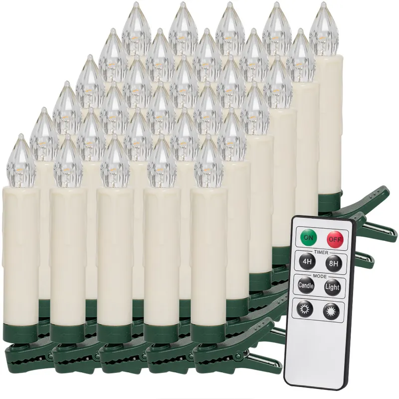 Casaria® Casaria Weihnachtsbaumkerze inkl Fernbedienung 10,5x1,5cm warmweiß – Produktbild 1 von 1