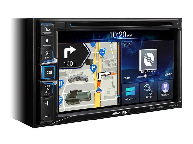 Alpine Alpine INE-W611D 2-DIN 6,5 Zoll Navigationssystem Apple Car Play Android Autoradio (RDS, AM/FM Radio, Animiertes Display, Freisprecheinrichtung, 2 DIN), Schwarz, – Produktbild 2 von 5