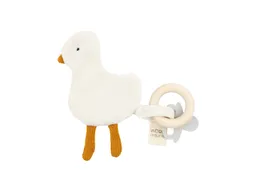 HANS NATUR HANS NATUR Gans Bio-Baumwolle (kbA) mit Holzbeißring ca. 18 cm – Produktbild 1 von 1