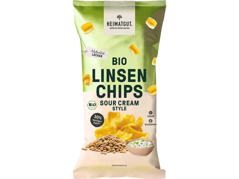 HEIMATGUT HEIMATGUT Bio-Linsenchips "Sour Cream" 75 g – Produktbild 1 von 1