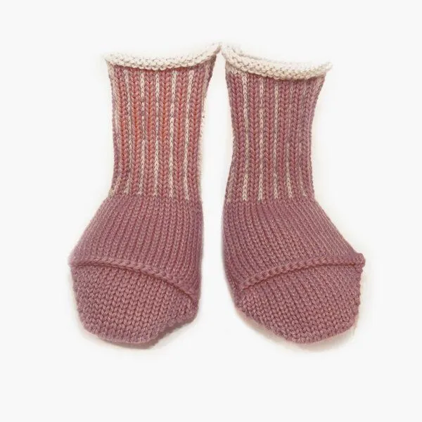 vincente vincente Babysocken mit weißem Bund, Rosenholz, – Produktbild 1 von 3