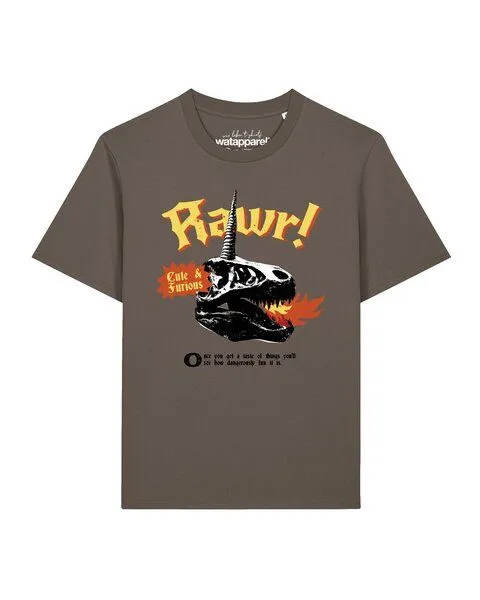 watapparel watapparel T-Shirt Unisex Rawr, Mocha, – Produktbild 1 von 2