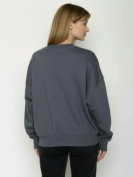 GreenBomb GREENBOMB Basic Core - Lässiges Sweatshirt aus Bio-Baumwolle / GOTS / Fair & Vegan, Grau (gravel), – Produktbild 4 von 4