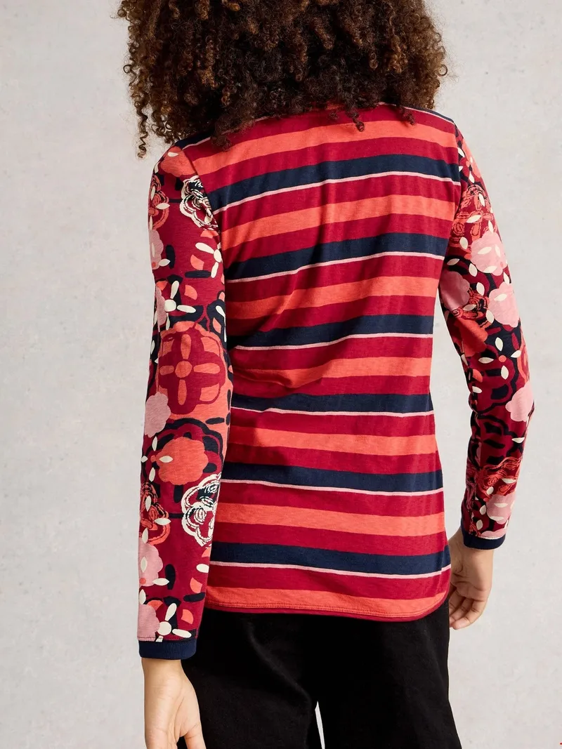 White Stuff Langarmshirt Clara - 34, Rot print, – Produktbild 4 von 4