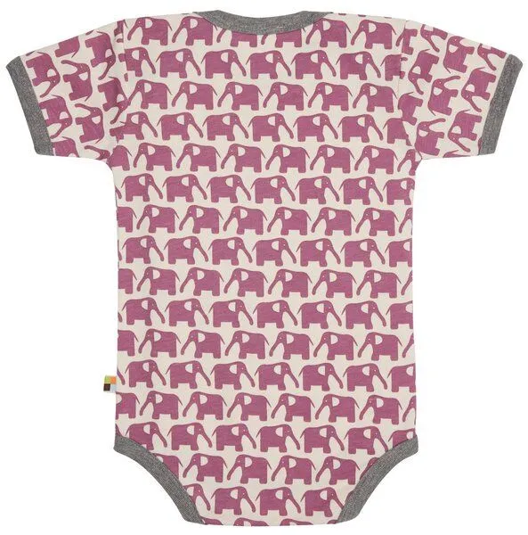 loud + proud loud + proud Babys & Kinder, Body Kurzarm, GOTS-zertifiziert, Grape (rosa), – Produktbild 2 von 3