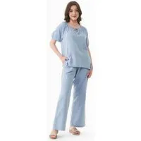 ORGANICATION ORGANICATION Musselin Hose aus Bio-Baumwolle, Blau(ice blue), – Produktbild 1 von 1