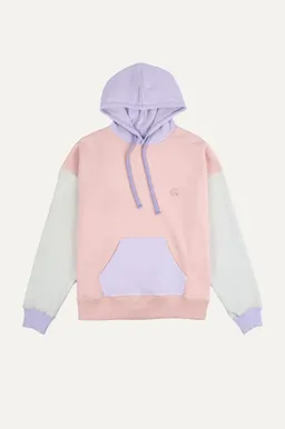 Trendsplant Trendsplant Damen vegan Hoodie Oversized Color Block Pink, Lila & Grün – Produktbild 1 von 1