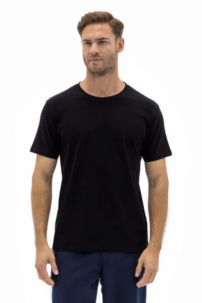 Barrio 13 Barrio 13 T-Shirt Herren 3er Pack aus 100% Baumwolle Regular Fit Basic Rundhals, 3x schwarz, – Produktbild 1 von 4