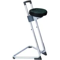 Stehhilfe mit ergonomischer Sitzfläche, silber – Produktbild 1 von 1