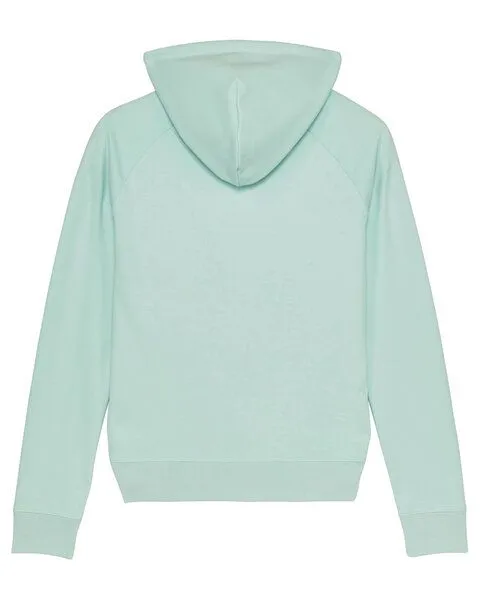 Human Family Human Family Bio Damen Sweatshirt mit Kapuze "Trekker - Peace within", Türkisblau, – Produktbild 3 von 4