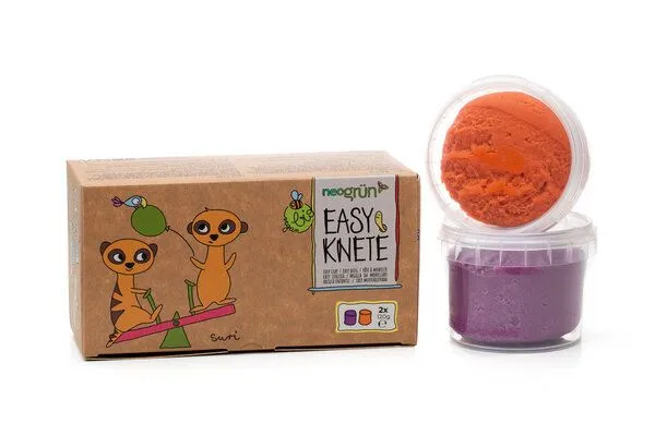 neogrün neogrün Easy-Knete 2er Set "Suri", Orange/violett, – Produktbild 2 von 5