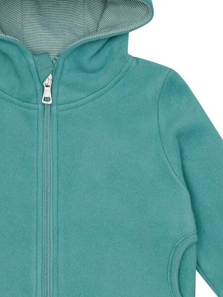 loud + proud loud + proud Babys & Kinder Jacke aus Baumwoll-Fleece, GOTS-zertifiziert, Oregano(grün), – Produktbild 3 von 3