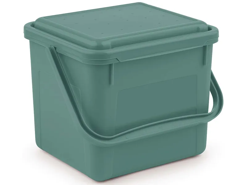 rotho rotho Komposteimer "BIO" aus Recyclingkunststoff, 5 l, misteltoe green – Produktbild 1 von 1