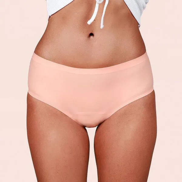 Taynie Mittelstarke Periodenunterwäsche Nahtlos Biozidfrei 60°C Taynie Seamless, Apricot, – Produktbild 1 von 4