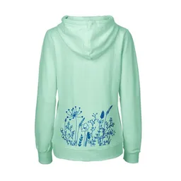 HANDGEDRUCKT HANDGEDRUCKT "Wilde Wiese" Frauen Zip Hoody Neutral – Produktbild 1 von 1
