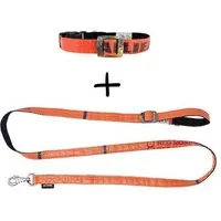 GOOPSI GOOPSI Hundeleine ARUGAM mit Halsband Gr. S/M (25-35cm) im Set - Orange – Produktbild 1 von 1