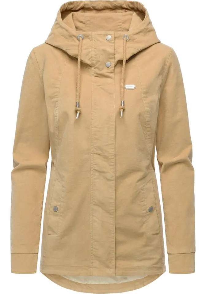 ragwear ragwear Cordjacke Alvena Cordy YOUMODO Sportliche leichte Kordjacke mit Kapuze, Braun, – Produktbild 2 von 5