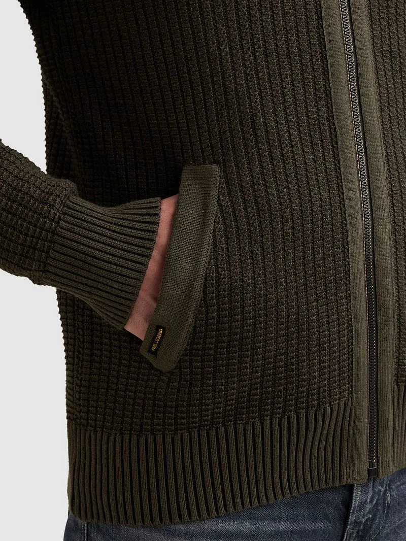 PME Legend PME Legend Multistructure Cardigan Beluga - Größe L, Grün, – Produktbild 4 von 5