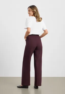 LAURIE LAURIE Damen vegan Hose Donna Locker Geschnitten Mittellang, Dunkles Pflaumenblau – Produktbild 1 von 1