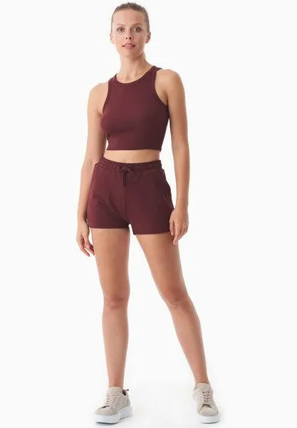 ORGANICATION ORGANICATION SANNDRA | Leichte Sweatshorts aus Bio-Baumwolle, Bordeaux, – Produktbild 1 von 4