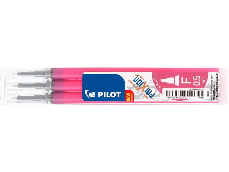 Pilot 3 Pilot Ersatzminen für Tintenroller "Frixion Point BL-FRP5" rosa – Produktbild 1 von 2