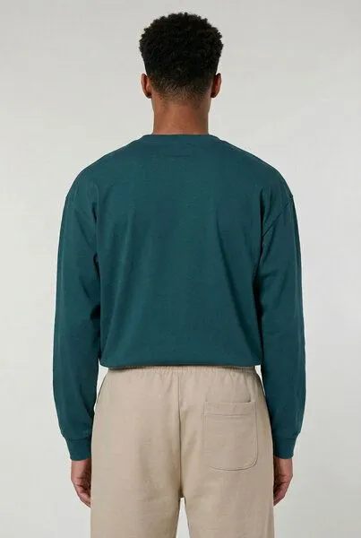 THE FACE OF ELEMENTS The Face of Elements Pulse - Longsleeve aus 100% Bio-Baumwolle, Algae (grün), – Produktbild 3 von 3