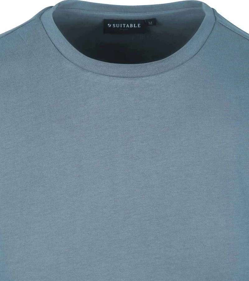 Suitable Suitable Respect T-shirt Jim Steel Blau - Größe XXL, Blau, – Produktbild 3 von 4