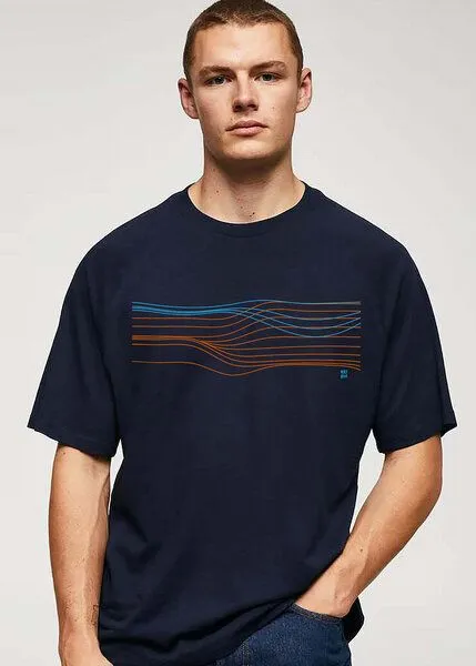 Kultgut Kultgut Artdesign Biofair- Klassik T-Shirt / Still Sundown, Navy, – Produktbild 8 von 8