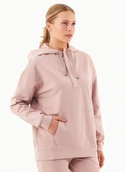 ORGANICATION ORGANICATION Sweathoodie aus Bio-Baumwolle, Rosa(misty rose), – Produktbild 3 von 4