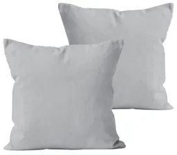 Carpe Sonno Kissenbezug 40x40 40x80 80x80 Baumwoll Kopfkissen Bezug Kissenhülle Kissenbezug, (2 Stück), Renforce Kissenbezüge 40x40 cm, Uni Silber einfarbig – Produktbild 1 von 1