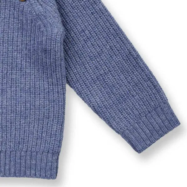 Sense Organics Sense Organics Baby Wollpullover, Modell DIBOO, Denimblau melange, – Produktbild 3 von 3