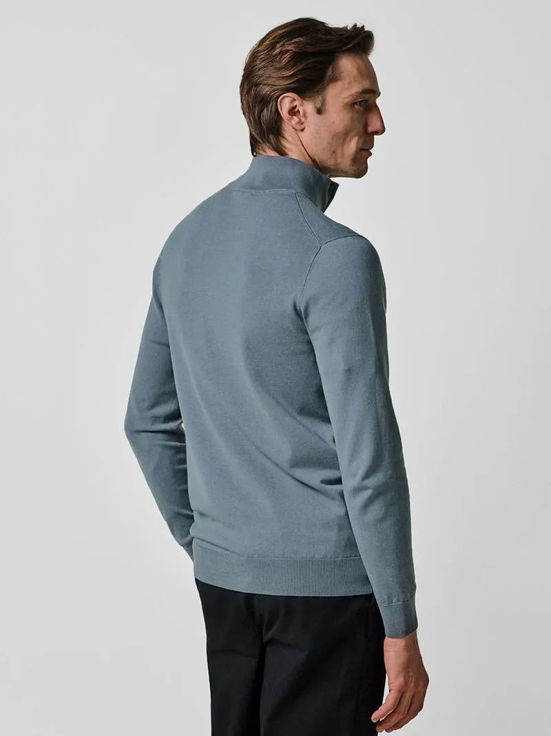 Profuomo Profuomo Half Zip Pullover Luxury Basic Blau - Größe XL, Hellblau, – Produktbild 3 von 5