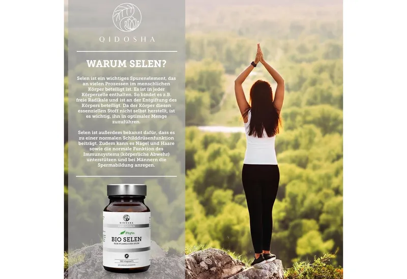 QIDOSHA Bio Selen Kapseln, 180 St., 33.3 g, Organisches Selenmethionin – Produktbild 3 von 5