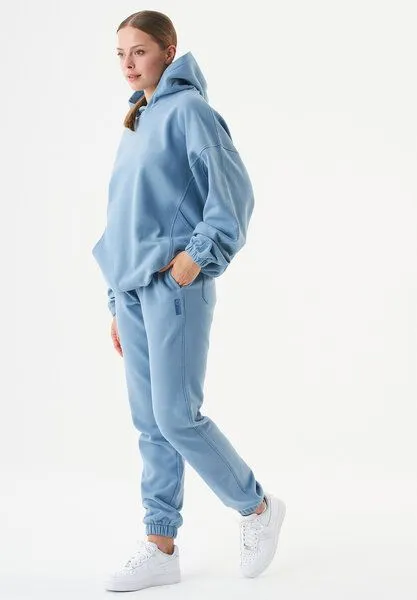 ORGANICATION ORGANICATION ESSENTIALS-HANDE- Soft Touch Oversize Hoodie aus Bio-Baumwolle, Steel blue, – Produktbild 2 von 4
