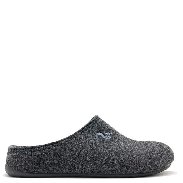 thies Veganer Slipper "thies ® PET" aus recycelten Flaschen, fair produziert, Dark grey, – Produktbild 1 von 4