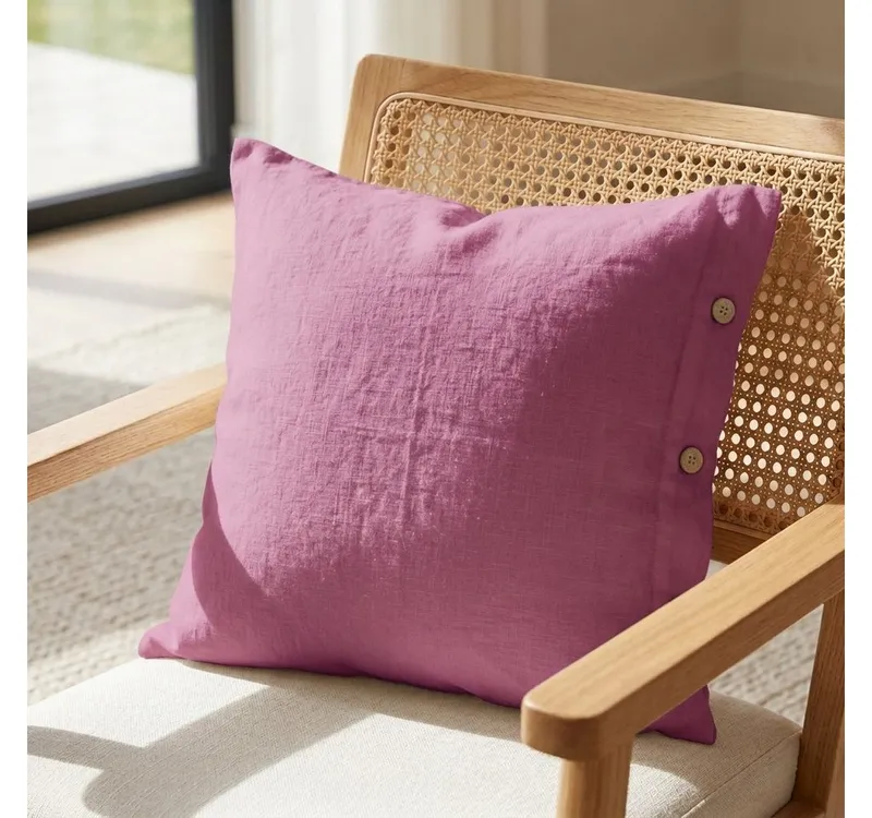 Interior by Hakito Kissenbezug 100% reine Leinen 180g/m² GOTS BIO zertifiziert, Lila, – Produktbild 1 von 5
