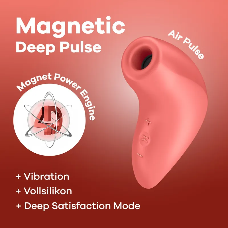 Satisfyer Satisfyer Magnetic Deep Pulse, 11,6 cm, Orange, – Produktbild 1 von 1