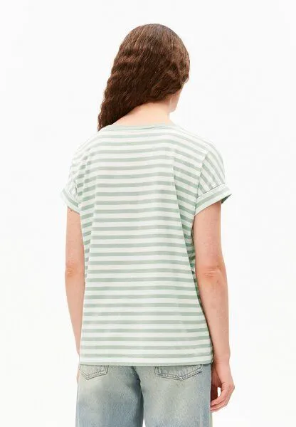 ARMEDANGELS ARMEDANGELS IDAARA STRIPES Damen T-Shirt aus Bio-Baumwolle, White-foam, – Produktbild 2 von 4