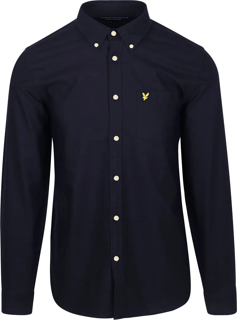 Lyle and Scott Lyle & Scott Shirt Plain Oxford Navy - Größe M, Dunkelblau, – Produktbild 1 von 5