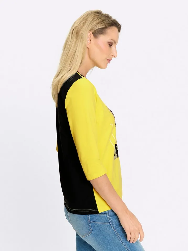 heine heine T-Shirt Rundhalsshirt ., Grün|schwarz, – Produktbild 5 von 5