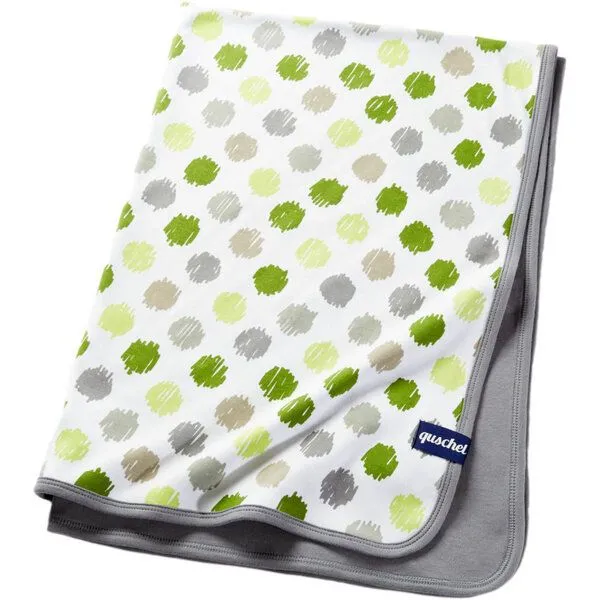 quschel quschel Babydecke Kuscheldecke 100% Bio-Baumwolle 75x100cm + Geschenkschachtel, Grün, – Produktbild 1 von 3
