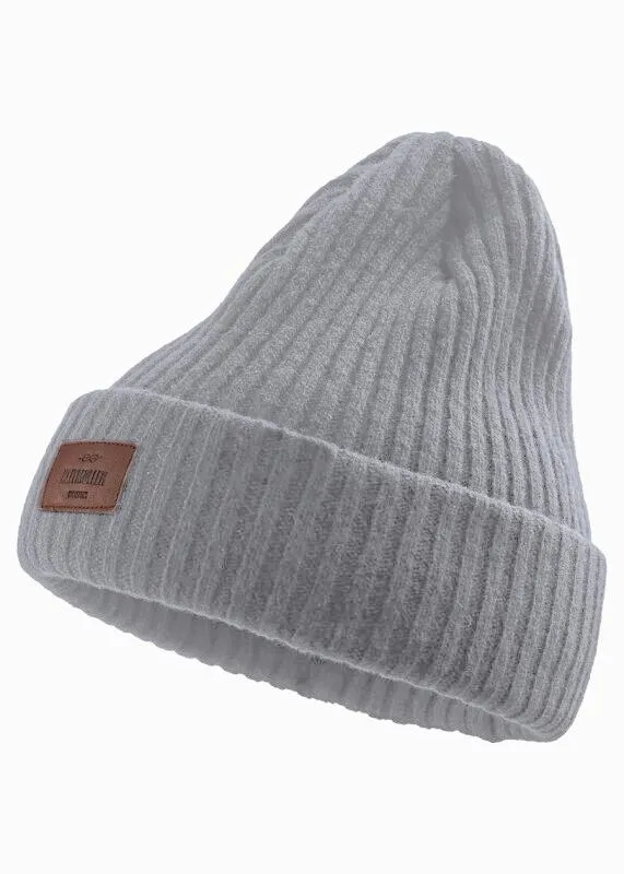 Klitmøller Heavy Rib Beanie Merinowolle, Light grey, – Produktbild 1 von 1