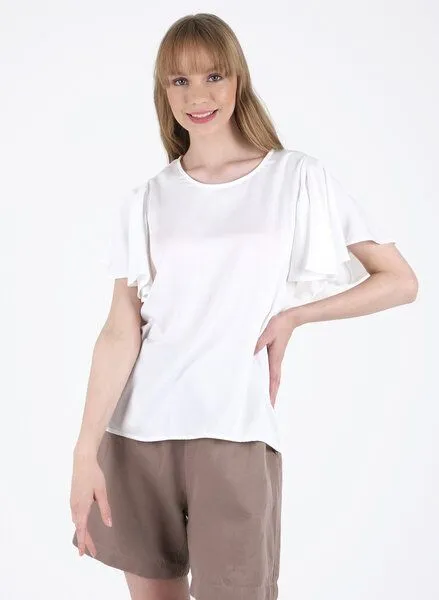 ORGANICATION ORGANICATION Bluse aus LENZING ECOVERO, Weiß(off white), – Produktbild 1 von 4