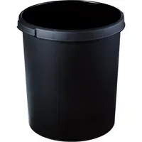 HAN HAN Papierkorb aus Recyclingkunststoff, 30 l, 40 x Ø 36 cm, Schwarz, – Produktbild 3 von 3