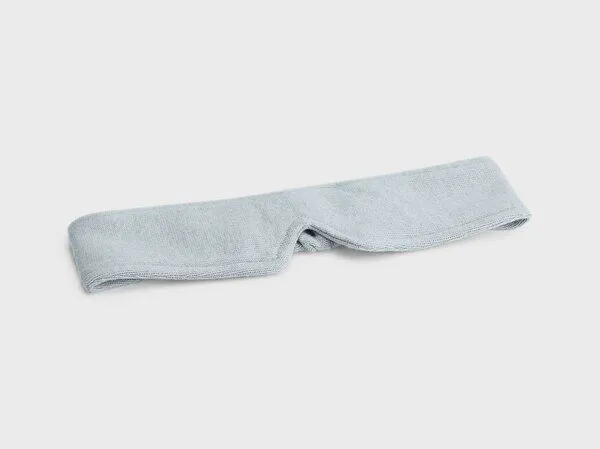 Yumeko Schlafmaske Gestrickt Yumeko aus Bio-Baumwolle, Faded blue, – Produktbild 1 von 2