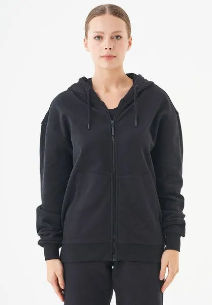 ORGANICATION ORGANICATION ESSENTIALS-JUNDA-Unisex Soft Touch Sweatjacke aus Bio-Baumwolle, Black, – Produktbild 1 von 4