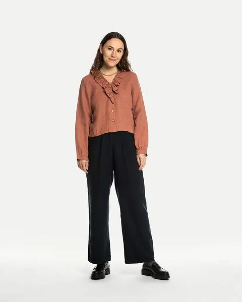 MATONA Matona Rüschenbluse | Cirque Blouse | aus Leinen, Rosy brown, – Produktbild 3 von 4