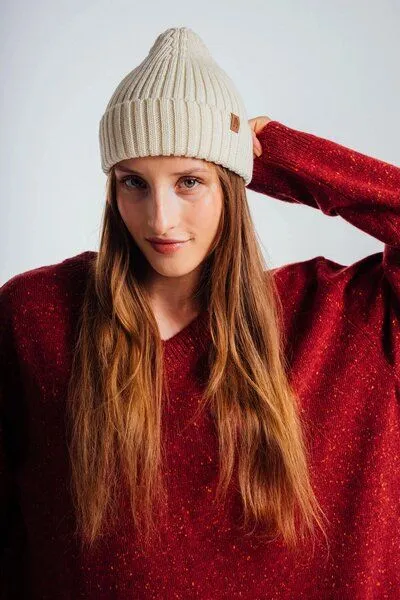 Kopyto Kopyto LUCHS – Gerippte Merino-Mütze aus 100 % RWS-Merinowolle, Rosig, – Produktbild 6 von 6