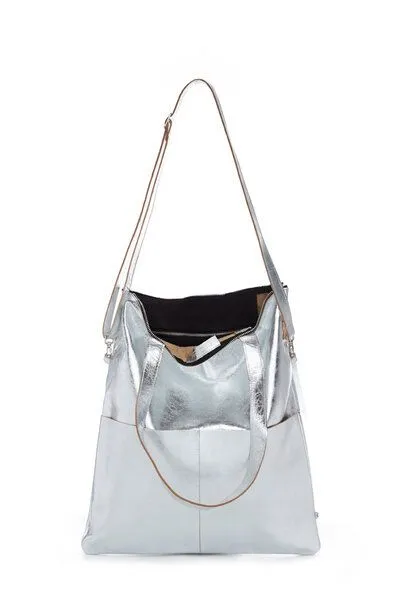 ELEKTROPULLI Ledertasche MARA von ElektroPulli, Silber, – Produktbild 3 von 4