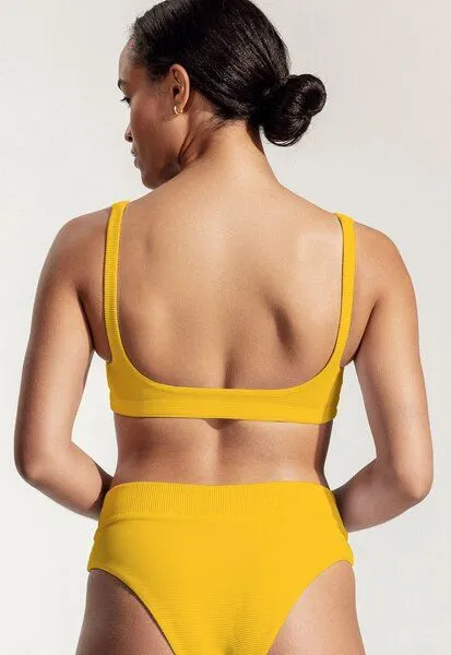 Oy Oy Bikini Oberteil „Vento“ gerippt, Sonnengelb, – Produktbild 2 von 4